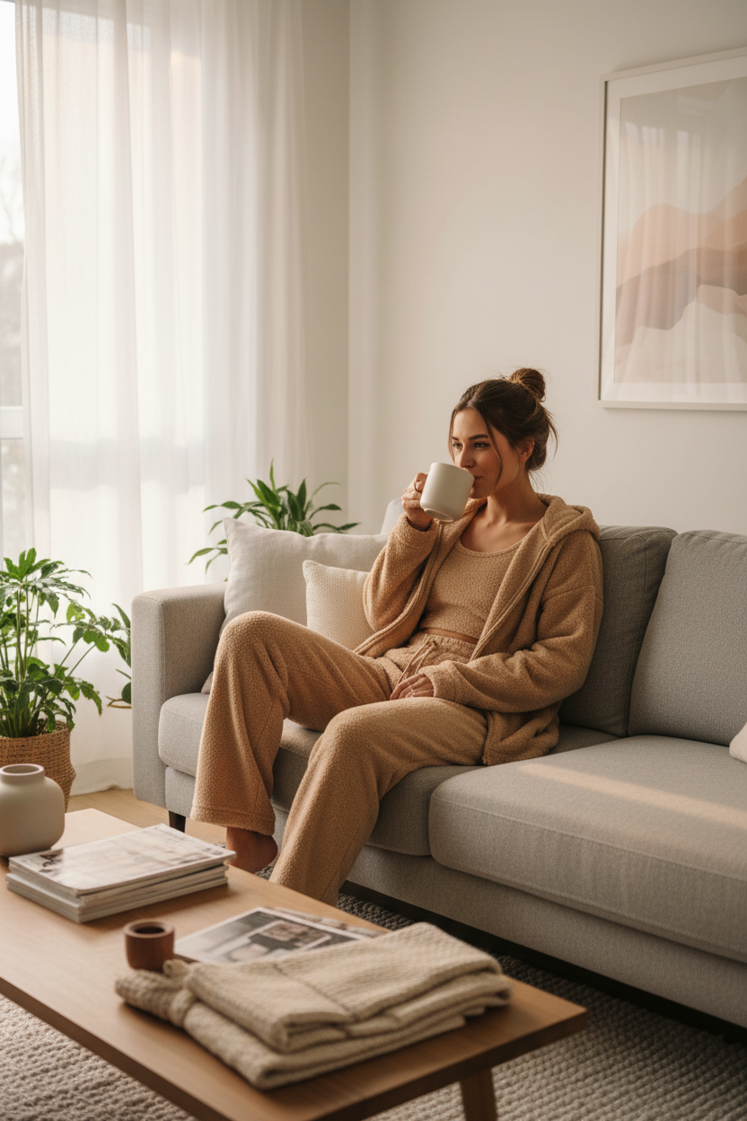 3-Piece Fuzzy Fleece Lounge Set